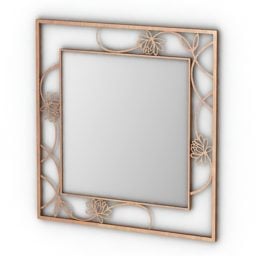 Rektangel speil treramme 3d-modell