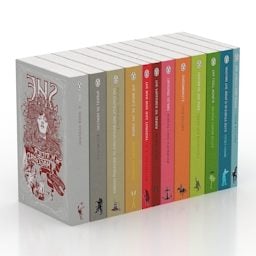 3д модель стопки цветных книг