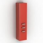 Настенный шкафчик красного цвета