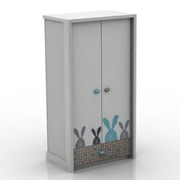 Wardrobe With Decoration Cover 3d model