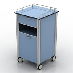 3д модель металлического шкафчика для больничного оборудования