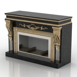 Fireplace Antique Marble Style 3d model