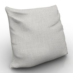 Modelo 3D de móveis de travesseiros têxteis realistas