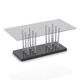 میز مبلمان کنسول چوبی آسیایی مدل سه بعدی