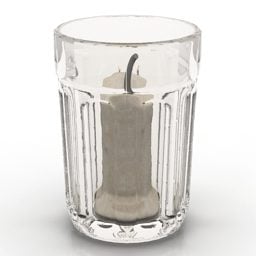 Svíčka ve skle 3D model