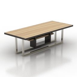 Moderni lasipöytä, paksujalkainen 3d-malli