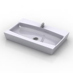 Wide Sink Sanitary 3d model