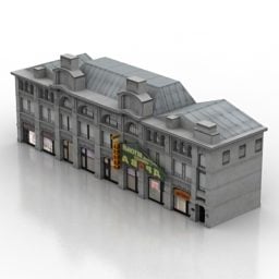 Restaurant Building Nikolskaya 3d-modell
