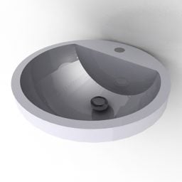 Ovale wastafel 3D-model