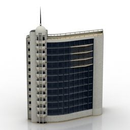 Sede del edificio de oficinas modelo 3d