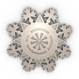 Διακόσμηση Snowflake 3d μοντέλο