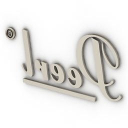 Script Font Company Logo 3d model