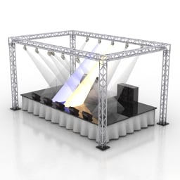 نموذج ثلاثي الأبعاد للمسرح الخارجي