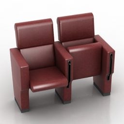صندلی راحتی سینما چرم مدل سه بعدی