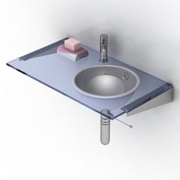 Simple Industrial Sink 3d model