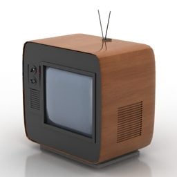 오래된 Tv 세트 3d 모델