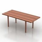 Tisch rechteckige Holzplatte