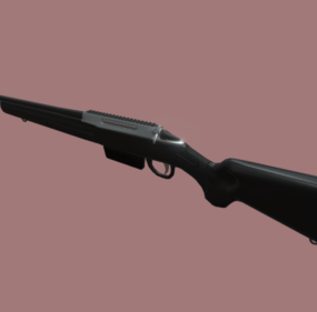 Modelo 3d de arma de rifle de atirador vintage