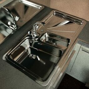 不锈钢厨房水龙头3d模型