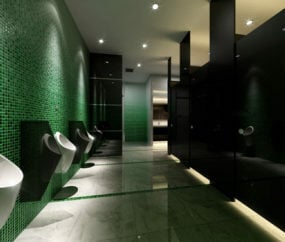 Öffentliche Toilette Innenraum V3 3D-Modell