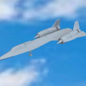A-12 블랙버드 폭격기 항공기 3d 모델