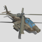 Lowpoly Ah-64 Apache Helicopter