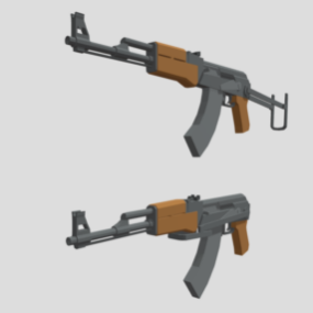 Ak47 Folding Gun 3d model