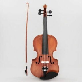 Violininstrument med tilbehør 3d-model