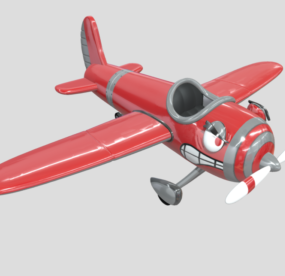 Vintage akrobatický 3D model letadla