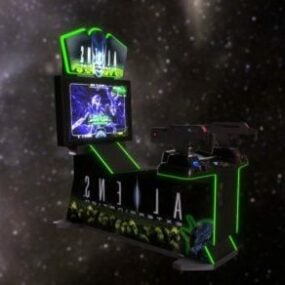 Estación espacial de exterminio alienígena modelo 3d