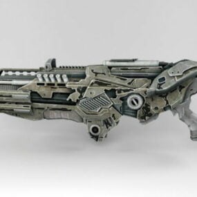 Aliens Railgun Sci-fi Weapon 3D-malli