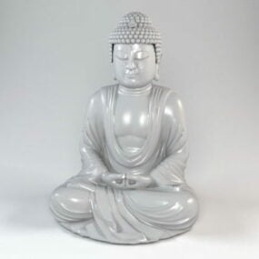 Asian Amitabha Buddha Statue 3d model