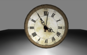 Starożytny zegar ścienny Model 3D
