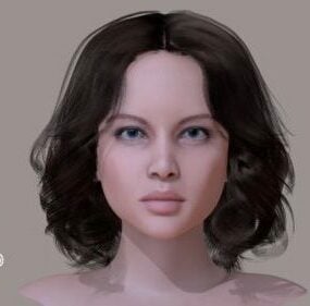 Personagem de cabeça de Angelina Modelo 3D