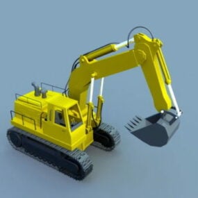 Model 3d Animasi Excavator Konstruksi