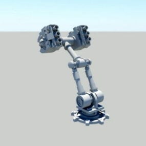 Bras de robot industriel animé modèle 3D