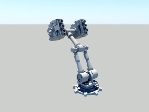 Industrial Robot Arm Animated