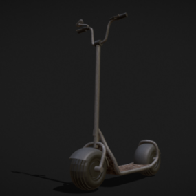 Little Boy With Scooter 3d model
