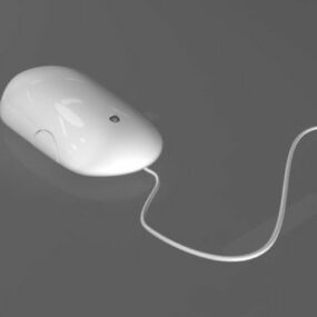 Modello 3d del mouse cablato del computer Apple