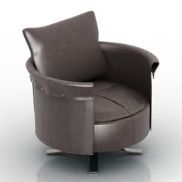 Leather Armchair Vigano Design 3d model
