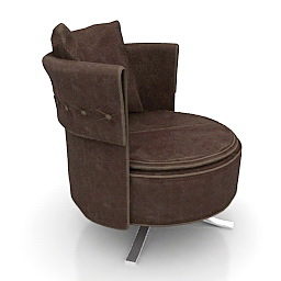 Classic Leather Armchair Charme 3d model