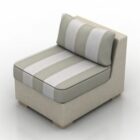 Sofa Chair Poltrona Strip Pattern