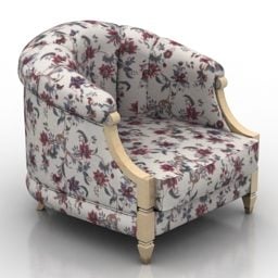 Fotel Turri w stylu vintage z teksturą Model 3D