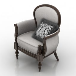 صندلی راحتی آنتیک پاولینا مدل سه بعدی