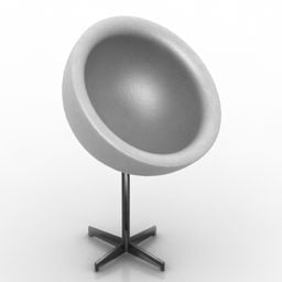 Sesselball mit hohem Bein 3D-Modell