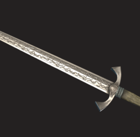 Espada de armado gótica modelo 3d
