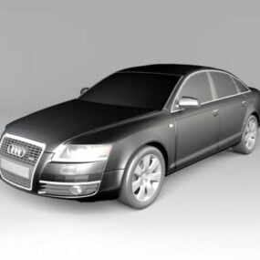 Zwart Audi A6 auto 3D-model