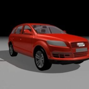 Red Paint Audi Q7 Bil 3d-modell