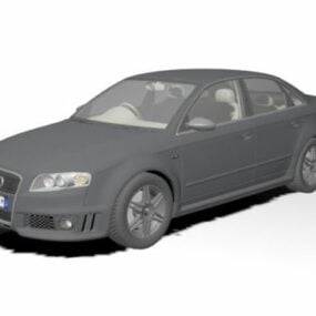 Grey Audi Rs4 Car 3d model