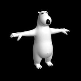 Bear Cartoon Animal Rigged 3d model